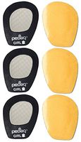 Pedag Get A Grip Girl Forefoot Pads, Black Leather, Pack of 3