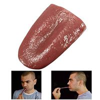 Zoylink Halloween Magic Prop Jokes Prank Realistic Horrific Fake Tongue Trick Prop Red
