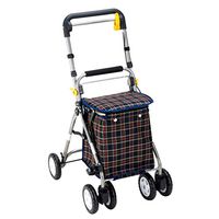 Walkers Xinjin Shopping Trolley, Elderly Folding with Wheel, Contain Seat and Hand Brake, Equipped with Storage Basket, Height Adjustabl, for Elderly and Pregnant Women
