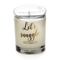 LUNA CANDLE CO. Fragrant, Lavender Scented Jar Candle, 11oz. Glass, Natural Soy Wax, Up to 110 Hours of Burn Time, for Any Occasion, Elegant, Relaxing, Soothing- Let's Snuggle