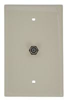 Leviton 40539-MT Midsize Video Wall Jack, F Connector, Light Almond