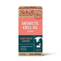 Omega-3 Antarctic Krill Oil 500mg Softgels, Schiff (40 Count in a Bottle), Omega-3 Krill Oil Supplement That Supports Heart Health٭, Gluten-Free & Dairy-Free, No Fishy Aftertaste