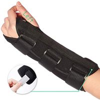 Wrist Brace Stabilizer Support Brace with Aluminum Splint for Carpal Tunnel Arthritis, Adjustable Arm Compression Hand Support for Injuries, Wrist Pain, Sprain, Sports - Single (Left, Universal)