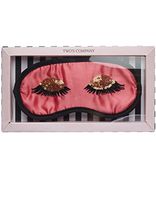 Two's Company Sleeping Beauty Satin Eye Sleep Masks - Dark Pink