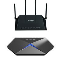 NETGEAR Nighthawk X4S - AC2600 4x4 MU-MIMO Smart WiFi Dual Band Gigabit Gaming Router (R7800) Bundle with Nighthawk S8000 Gaming & Streaming Advanced 8-Port Gigabit Ethernet Switch (GS808E)