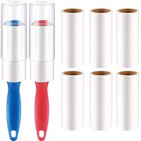 Pangda Lint Roller Hair Remover Sticky Roller Brush with Rolls Refills for Clothes Dogs Cats Cars, 40 Pieces/Roll (Style 2)