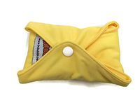 12 BubuBibi Maxi Night Bamboo Mama Cloths Menstrual Reusable Sanitary Liner Pads (Light Yellow)