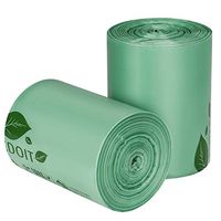 EZDOIT ASTM D6400 100% Compostable Bags 2.6 Gallon Extra Thick 0.85 Mils,Small Kitchen Trash Bags,Food Scrap Yard Waste Bags,US BPI & European VINCOTTE OK Compost Home Certified - 100 Count