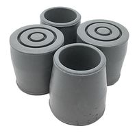 PCP Replacement Reinforced Rubber Walker Tips, Grey, 1.25 Inch