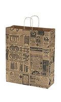 Jumbo Newsprint Paper Shopping Bags - 16”L x 6”D x 19”H - Case of 100