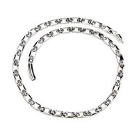 Men's Silver Pure Titanium Magnetic Therapy Link Chain Necklace for Neck Arthritis Headaches Pain Relief