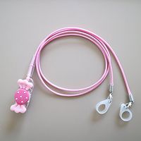 BTE Hearing Aids Clip Safty Protection Accessory w/ Replaceable Silicone Loop(Candy Pink)