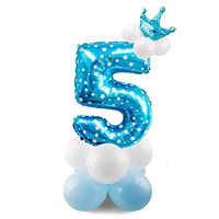 LEANO 32inch Number Shape Children Aluminum Balloon Decoration For Birthday Party Straws