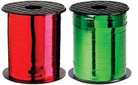 Curly Ribbon Christmas Ribbons Curling Ribbon Holiday Thin Metallic Red & Green Set Crimped Iridescent for Gift Wrap, Holiday Party Decoration, Gift Wrapping Presents Holidays Discount Sale