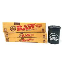 RAW Classic Unrefined Pre-Rolled Cone 32 Pack King Size (3 Pack - 96 Cones)