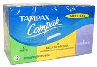 Tampax Compak Multipax, 8 Super, 16 Regular and 8 Lites ~ 32 tampons