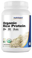 Nutricost Organic Rice Protein Powder 2LBS (Unflavored) - Certified USDA Organic, 20G of Premium Protein Per Serv, Non-GMO
