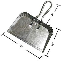 Extra Large Industrial Metal Dustpan | Doesn't Bend & Extra Wide for Large Easy Clean Ups | Lightweight & Rustproof | Precision Edge for Clean Sweeping