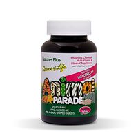 NaturesPlus Animal Parade Source of Life Children's Chewable Multivitamin - Watermelon Flavor - 90 Animal Shaped Tablets - Promotes Health and Wellbeing - Vegetarian, Gluten-Free - 45 Servings