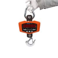 ZYY 3T Electronic Crane Scale 2 Tons of Direct-View Hooks Hanging Said Durable Weight Metric/Imperial Easy to Read Digital Display (Size : 1T)