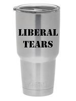 CCI Liberal Tears Funny 2 Pack Decal Vinyl Sticker|Cars Trucks Vans Walls Laptop| Black |1.5 x 3 in|CCI1257
