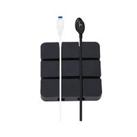 Goblin's Treasures Cable Clip Holder，Convenient Desktop Cord Organizer，Durable Silicone Cord Clip for Cord，Charging &Mouse Cable，USB Cord，Wire Management System，Home&Office（Black）