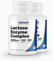 Nutricost Lactase Enzyme Complex 3,000 FCC ALU, 120 Veggie Capsules - Non-GMO, Gluten Free, 120 Servings (2 Bottles)