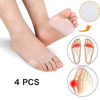Metatarsal Pads Ball of Foot Cushions- Forefoot Pads (4PCS) Metatarsal Cushion for Mortons Neuroma Metatarsal Foot Pads Soft Forefoot Cushion Gel Sesamoiditis Pads Forefoot Cushioning for Women Men
