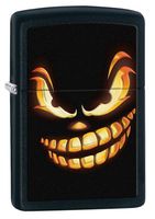 Zippo 041689284398 Scary Face Lighter, Standard, Black Matte