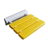 GJ-linyud Shower/Bath Stools Wall Mounted Folding Stainless Steel Shower Seat Pregnant Women/Elderly/Disabled Anti-Slip Mats Shower Chair Lightweight Bath Seat Yellow 3232.8CM