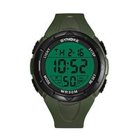 Fxbar,Mens Watches Military Army Running Seconds Timed Digital Sports Watch Stopwatch(Army Green)