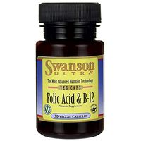 Swanson Folic Acid & Vitamin B-12 30 Veg Capsules