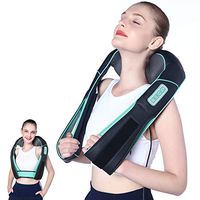 Atsuwell Shiatsu Neck and Shoulder Massager with Heat Hands Free Belt Deep Kneading Massagers for Neck and Shoulder Back Massage to Relieve Pain, Electric Full Body Massage at Car Office Home