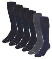 Dr. Motion 6 Pairs Pack Men's Graduated Compression Therapeutic Socks 8-15 mmHg 10-13 (4Black-1Navy-1Grey)