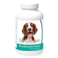 Healthy Breeds Dog Probiotic & Digestive Support Tablets for Welsh Springer Spaniel - Over 200 Breeds - for Gas Diarrhea & Constipation - 60 Chewable Tablets