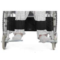 Wheelchair Leg Seatbelt Strap Harness Restraints for Elderly Safety Belt Medical Chair Harness Wheelchair Adult Patient Restraint Foot Support for Handicap Disabled (Black)