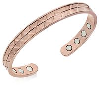 Pure Copper Magnetic Bracelet - Arthritis Pain Reliever - 8 Powerful Magnets! - Adjustable Size for Men and Women - by Native Edge (Copper)