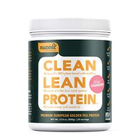 Nuzest Clean Lean Protein - Premium Vegan Protein Powder, Plant Protein Powder, European Golden Pea Protein, Dairy Free, Gluten Free, GMO Free, Naturally Sweetened, Wild Strawberry, 20 SRV, 17.6 oz