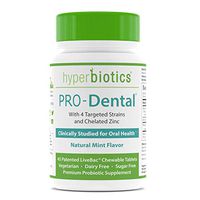 PRO-Dental: Probiotics for Oral & Dental Health—Freshens Breath at Its Source—Top Oral Probiotic Strains Including L. salivarius and L. paracasei—Sugar Free (Chewable)—45 Day Supply