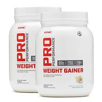 GNC Pro Performance Weight Gainer - Vanilla Ice Cream, Twin Pack, 6 Servings per Bottle, High-Quality Protein to Increase Mass