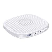 White Noise Machine, Portable Sleep Sound Therapy Machine with 20 Soothing Sound and Sleep Timer for Adults - White, White