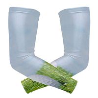 LEVEIS Golf Ball Against The Sky and Green Lawn Arm Sleeves UV Protection for Men Women Sunblock Protective Gloves Running Golf Cycling Driving Long Arm Cover 1 Pair