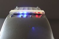 Realistic Metal LED Police Light Bar for 1/8th & 1/10th Scale Cars and Trucks 7 Flashing Modes - Compatible with Traxxas, HPI, Redcat Racing, Team Associated, Tamiya