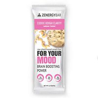 Cookie Dough Clarity Zenergy Bar – Low Sugar Health Bar - Nuts Protein Nutrition Chocolate Bar – Organic Plant Based Gluten Free Breakfast Energy Snack Bar for Your Mood (Box of 10) Vegan