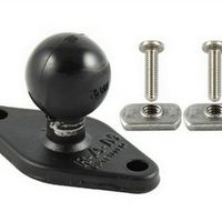 RAM MOUNTS (RAM-B-238-FP1U 2.43" X 1.31" Diamond Base with 1" Ball and Hardware for Flat Panels