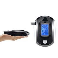 Professional Breathing Tester, Portable Digital LCD High Breath Tester Alcohol Tester Analyzer with Mouthpieces - Black