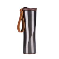 LIOOBO Smart Thermal Cup Digital LED Display Travel Vacuum Insulated Water Bottle 430ml (Grey)