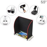 RCGEEK Sunshade Sun Hood Compatible iPhone 7Plus/8Plus/Samsung Galaxy Note 5/7/S7 Edge Monitor 5.5 Inch Foldable to Mavic Mini Mavic 2 Pro&Zoom/Mavic Air/Phantom 3/4 Remote Controller/DJI Osmo Mobile