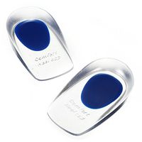 Jron Gel Heel Cups Plantar Fasciitis Inserts - Silicone Heel Cup Pads for Bone Spurs Pain Relief Bruised Feet Best Insole Gels Treatment (US 6.5-10 For Men, Blue)