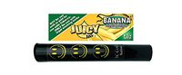 Herb Airtight Tube Pocket Protector with Juicy Jay's Banana 1.25 Flavored Hemp Rolling Papers 1 Count DC Crafts Nation- Happy Face